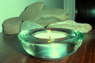 Candle and Stones